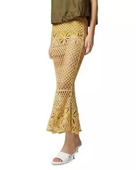 Криспо Фэнтези Сетчатая Юбка PINKO, желтый