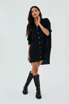 Криста утилитарная рубашка платье Barbour International, черный