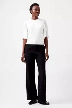 Криста вяжет расклешенный джемпер SLV French Connection, бежевый