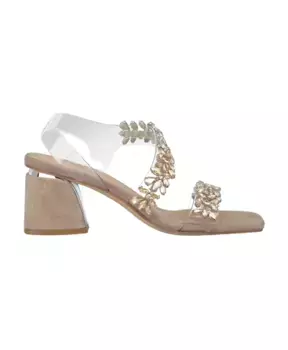 Кристально прозрачные босоножки на каблуке Alma En Pena, бежевый