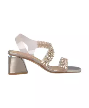 Кристально прозрачные босоножки на каблуке Alma En Pena, желтый