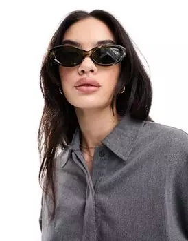 Кристально-зеленые овальные солнцезащитные очки ASOS