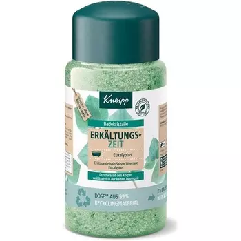 Кристаллы для ванн в холодное время года с эфирными маслами эвкалипта и мяты, 600 г - упаковка соли для ванн оптом, Kneipp