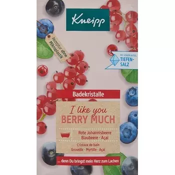 Кристаллы для ванны I Like You Berry Much, красная смородина, черника, асаи, 60 г, Kneipp