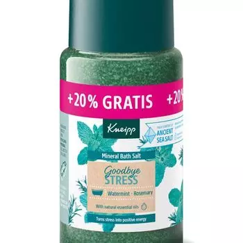 Кристаллы минеральной соли для ванн с розмарином и мятой, 600 г Kneipp Goodbye stress
