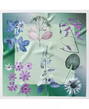 Кристина - Женский шарф из ручного скрученного шелка Elizabetta, зеленый