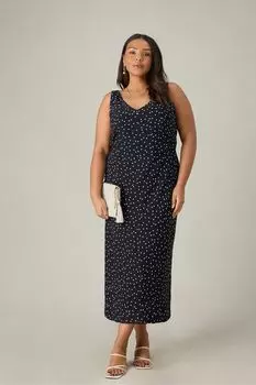 Кривая саржа с принтом в горошек Live Unlimited, черный