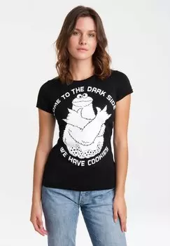 KRMELMONSTER DARK SIDE Sesamstrasse LOGOSHIRT, Футболка с принтом черный