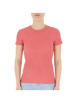 Крокодиловая футболка Lacoste, розовый