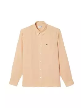 Крокодиловая рубашка Lacoste, бежевый
