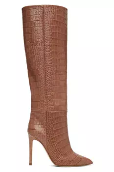 Крокодиловые стилеты высокие сапоги Paris Texas, цвет texas rose