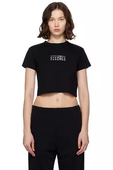 Кроп-футболка Mm6 Maison Margiela, черный