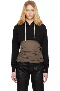 Кроп худи Hollywood Rick Owens Drkshdw, черный