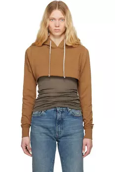 Кроп худи Hollywood Rick Owens Drkshdw, оранжевый