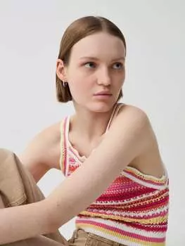 Кроп-Топ, цвет yellow/pink