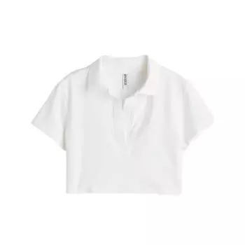 Кроп-топ H&amp;M Collared, белый