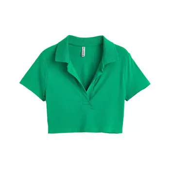 Кроп-топ H&amp;M Collared, зелёный