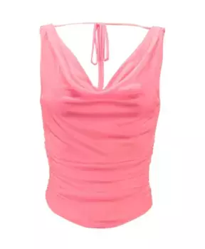 Кроп Топ из вискозного трикотажа для губной помады Aniye By, розовый