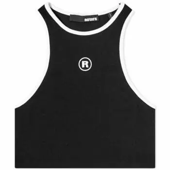 Кроп-топ Rotate Sunday W. Embroidered, черный