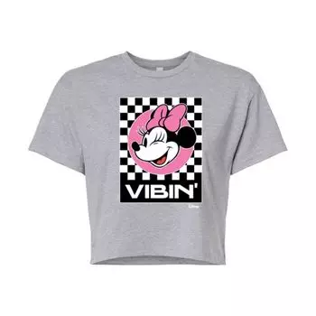Кроп-топ с принтом для подростков Vibin' Minnie Disney, серый