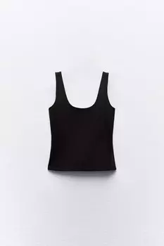 Кроп-топ Zara Knit, черный