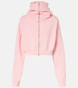 Кропированный джерси-свитшот из хлопка Entire Studios, Dovepink