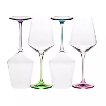 KROSNO Avant-Garde Красочные бокалы для вина, набор из 4 шт., 450 мл