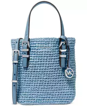 Кросс-боди сумка-тоут Quinn Small North South Woven Michael Kors, черный