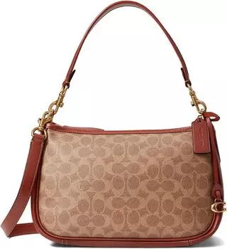 Кроссбоди Cary из парусины с покрытием Signature COACH, цвет Tan Rust