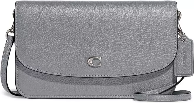 Кроссбоди Hayden из полированной галечной кожи COACH, цвет Grey Blue