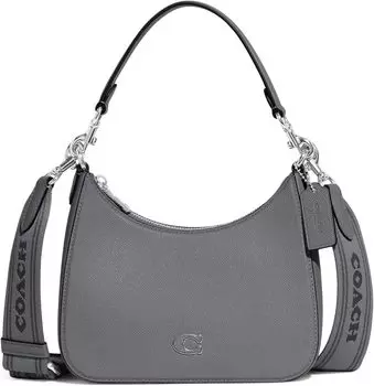 Кроссбоди Hobo из кожи с перекрестным рисунком COACH, цвет Grey/Blue