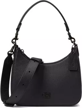 Кроссбоди Hobo из кожи с перекрестным рисунком COACH, черный