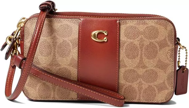 Кроссбоди Kira из парусины с цветным покрытием и фирменным покрытием COACH, цвет Tan Rust