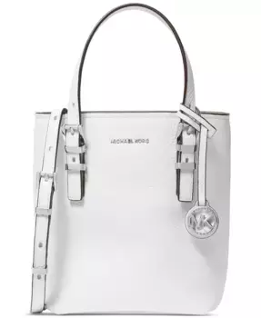 Кроссбоди Quinn Extra Small из кожи в вертикальном формате Michael Kors, белый