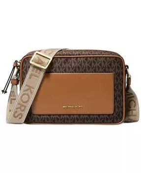Кроссбоди с логотипом Jet Set East West Michael Kors, бежевый