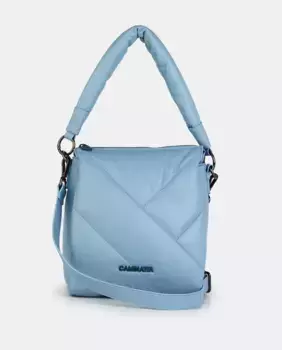 Кроссбоди с мягкой подкладкой из кожи наппа светло-голубого цвета Caminatta, светло-голубой