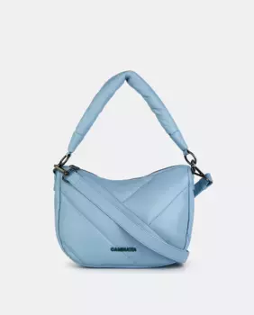 Кроссбоди с мягкой подкладкой из кожи наппа светло-голубого цвета Caminatta, светло-голубой