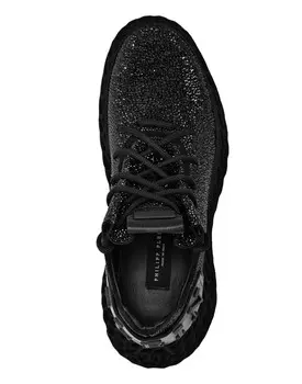 КРОССОВКИ RUNNER $KELETON CAVIAR Philipp Plein, черный