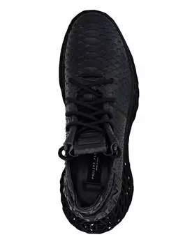 КРОССОВКИ RUNNER $KELETON PYTHON Philipp Plein, цвет Black / Black