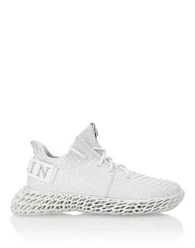 КРОССОВКИ RUNNER $KELETON PYTHON VIPER Philipp Plein, белый