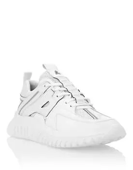 КРОССОВКИ SUPERSONIC Philipp Plein, цвет White/Nickel
