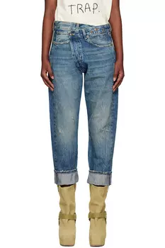 Кроссовер джинсы R13, цвет kelly