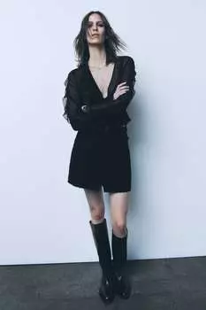 Кроссовер топ с орушами ZARA, черный