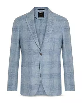 Кроссоверная текстурированная куртка-пиджак ZEGNA, синий