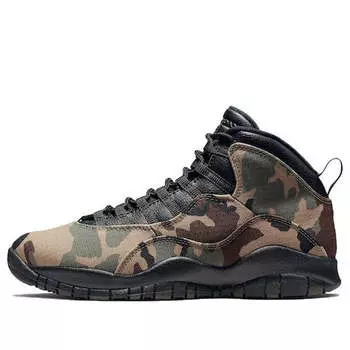 Кроссовки 10 retro 'woodland camo' Air Jordan, камуфляж