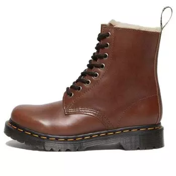 Кроссовки 1460 serena faux fur lined leather lace up boots 'tan' Dr. Martens, бежевый