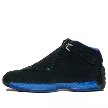 Кроссовки 18 retro 'black sport royal' 2018 Air Jordan, черный