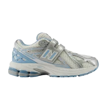 Кроссовки 1906R Hook & Loop Little Kid Wide 'Silver Metallic Chrome Blue', серебряный