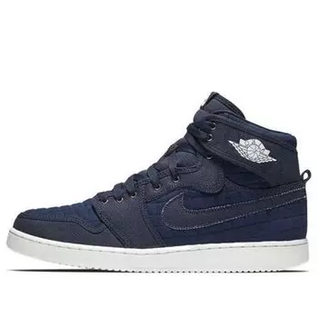 Кроссовки 1 ajko high og canvas 'obsidian' Air Jordan, мультиколор