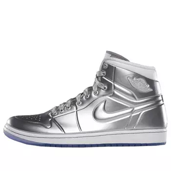 Кроссовки 1 анодированные Air Jordan, серебряный